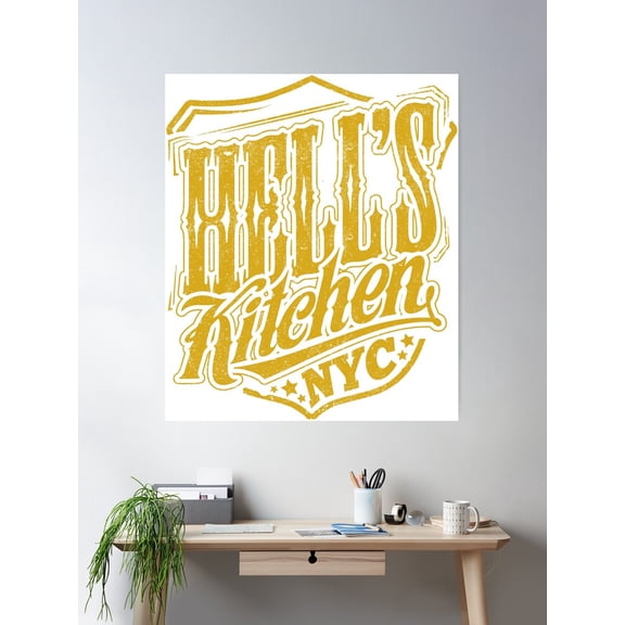 Hells Kitchen Poster Wall Art, Modern Wall Decor For Living Room Bedroom, 12x18 UNFRAMED