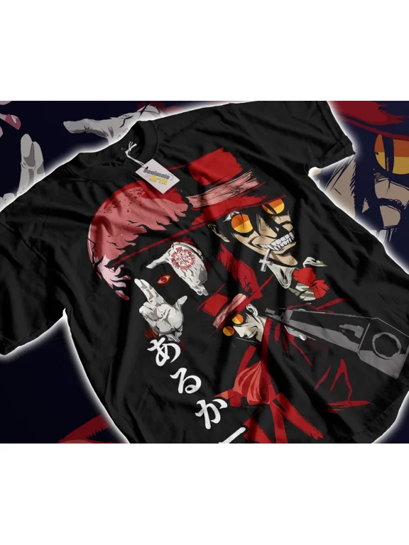 Hellsing Alucard T-Shirt Face Hell Sing Anime Seras Victoria Sweater Soft Tee