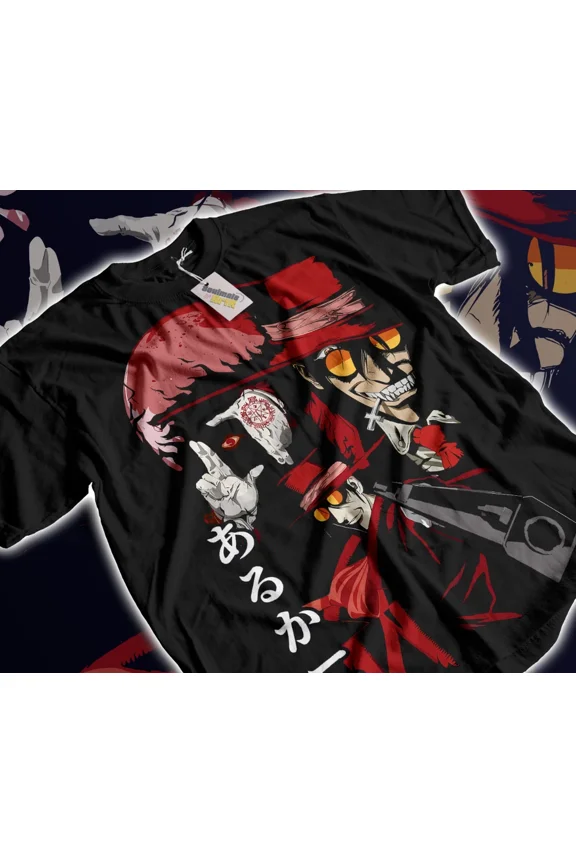 Hellsing Alucard T-Shirt Face Hell Sing Anime Seras Victoria Sweater Soft Tee