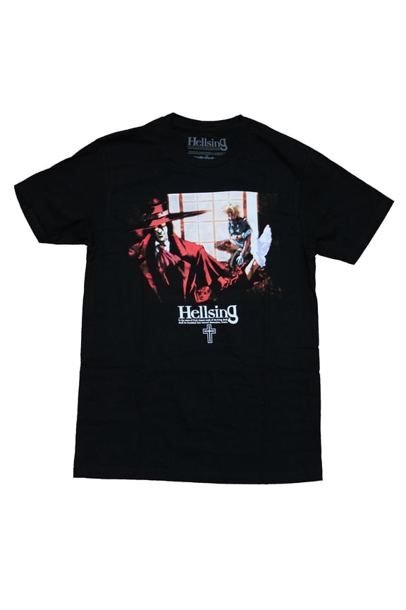 Hellsing Mens T-Shirt - Alucard Disregarding Sera's Window Image (Small)