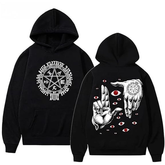 Hellsing Merch Alucard Hoodie Unisex Drawstring Pocket Casual Sweatshirt Stylish Long-Sleeve Pullover