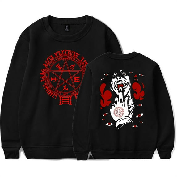 Hellsing Ultimate Alucard Sweatshirt Harajuku Crewneck Anime Tops Unique Clothes