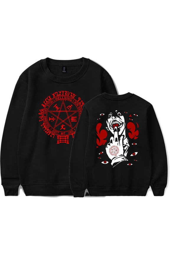 Hellsing Ultimate Alucard Sweatshirt Harajuku Crewneck Anime Tops Unique Clothes