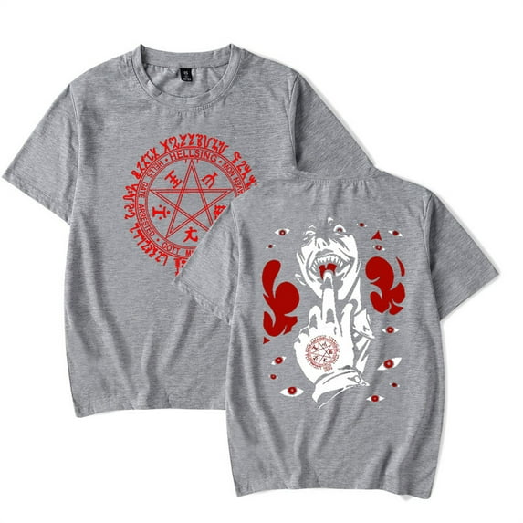 Hellsing Ultimate Alucard Tshirt Hip Hop Crewneck Unique Short Sleeve Casual Tee