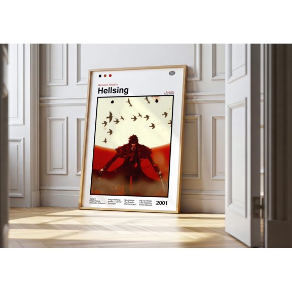 Hellsing Ultimate Anime Poster - Minimalist Manga Style Print Unframed Size 24''x36'' GooGate