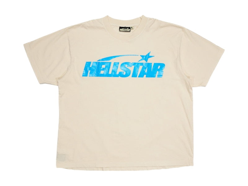 Hellstar Men's Classic T-shirt (Gel Print) White/Blue, from StockX