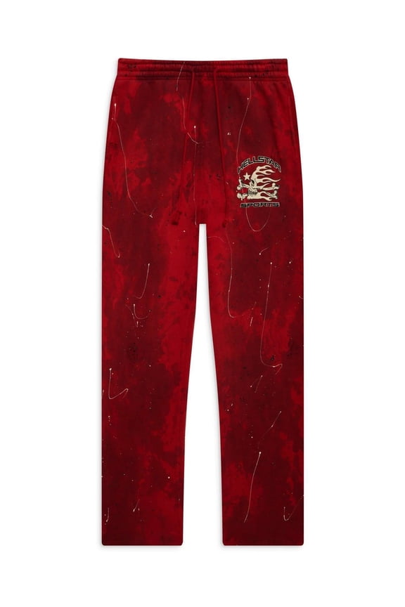 Sports Red Tye-Dye Sweatpants