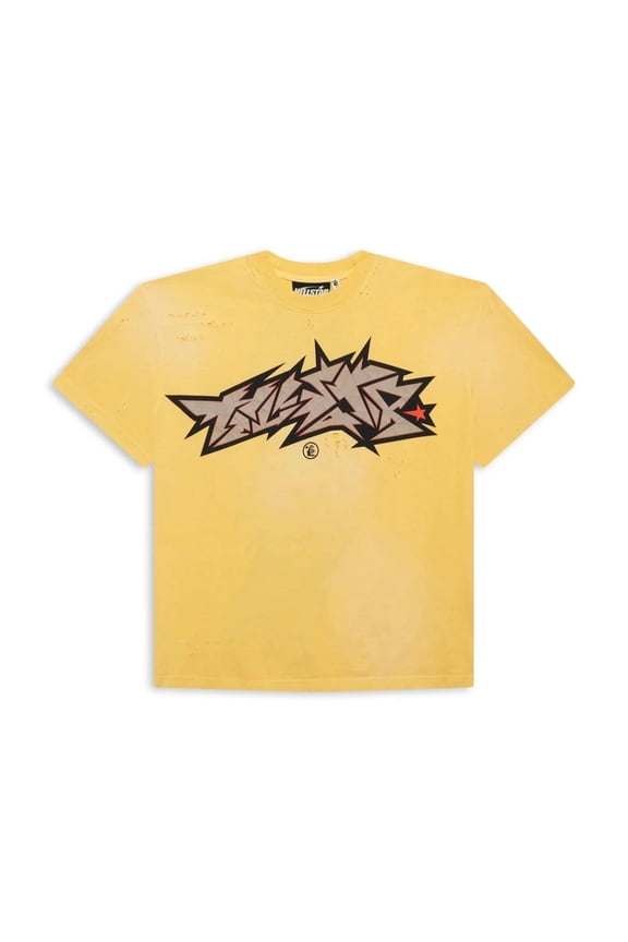 Yellow Crack Print T-Shirt