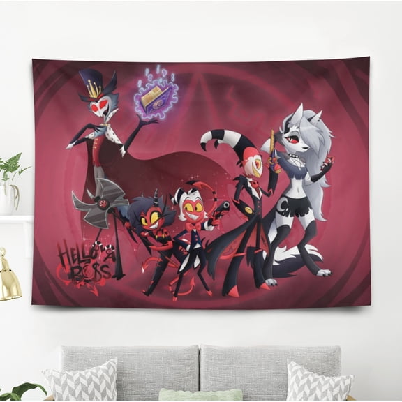 Helluva Boss Banner Tapestry Backdrop Party Supplies Wall Decor Birthday Gift