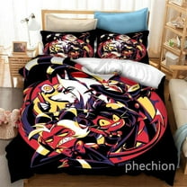 Helluva Boss Bedding Three Piece Set Soft and Comfortable Bedding for Children and Adults two pillowcases and one quilt cover Christmas Gift
