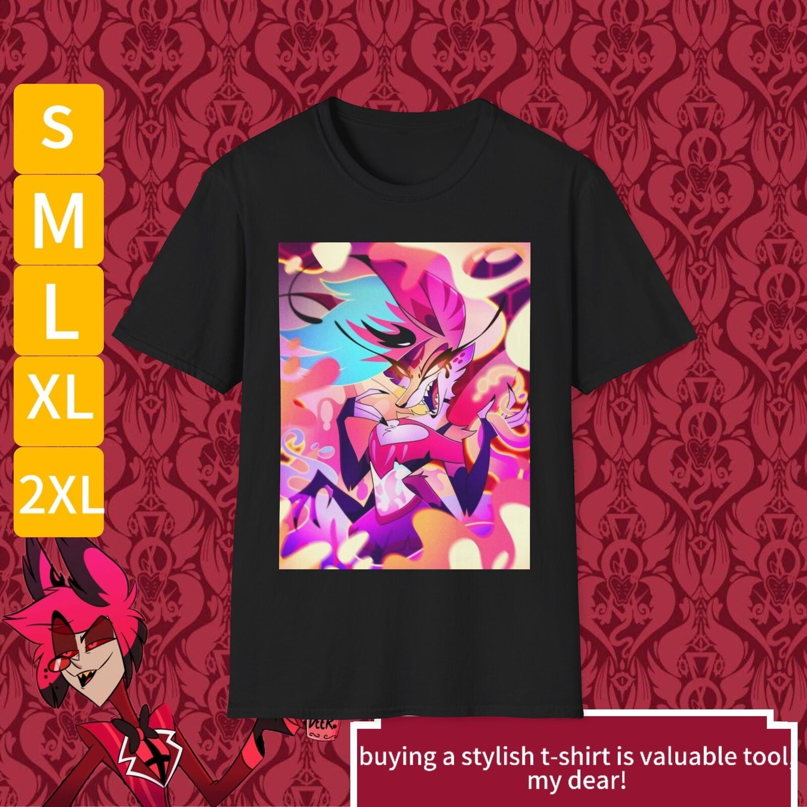 Helluva Boss Beelzebub Cotton Candy Queen Bee Loona Unisex Softstyle T ...