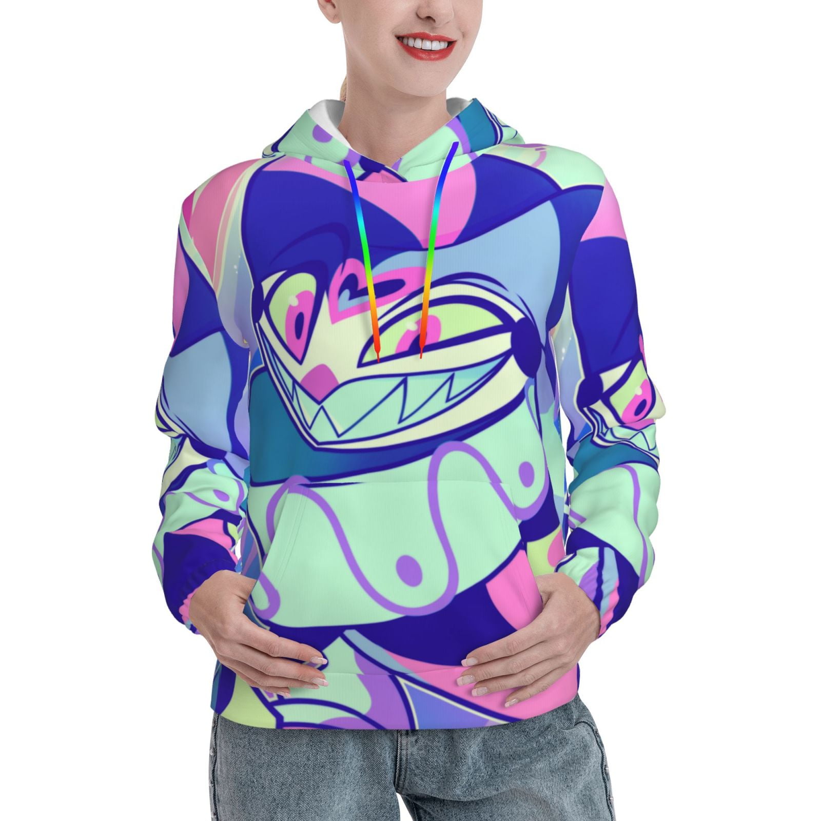 Helluva Boss Fizzarolli Women's Hoodies Sweatshirt Daily Pullover Novelty Hooded Hoody Clothing