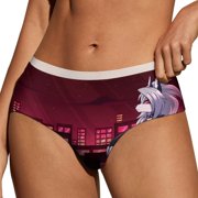 Helluva Boss Loona Women's Lace Brief Breathable Sexy Elastic Bikini Hipster Panties Lady Underwear