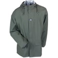 thumbnail image 1 of Helly Hansen 393403795 Army Green PVC Mandal Rain Jacket, Extra Large, 1 of 6