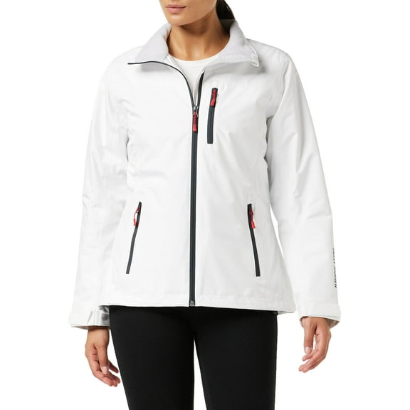 Helly-Hansen Women's Crew Midlayer Waterproof Windproof Sailing Jacket White 5XL
