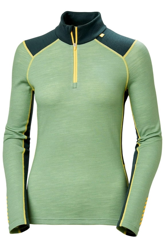 Helly-Hansen Women's LIFA Merino Midweight Half-Zip Base Layer, Warm Base-Layer-Underwear, Versatile Shirt, 656 Sparrow Grey - XL