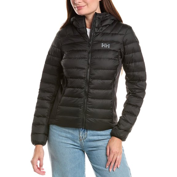 Helly Hansen womens Verglas Down Hybrid Hood 2.0, xs, Black