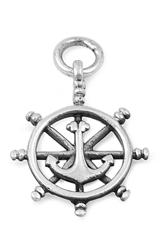 Helm & Anchor Sailor's Pendant Sterling Silver