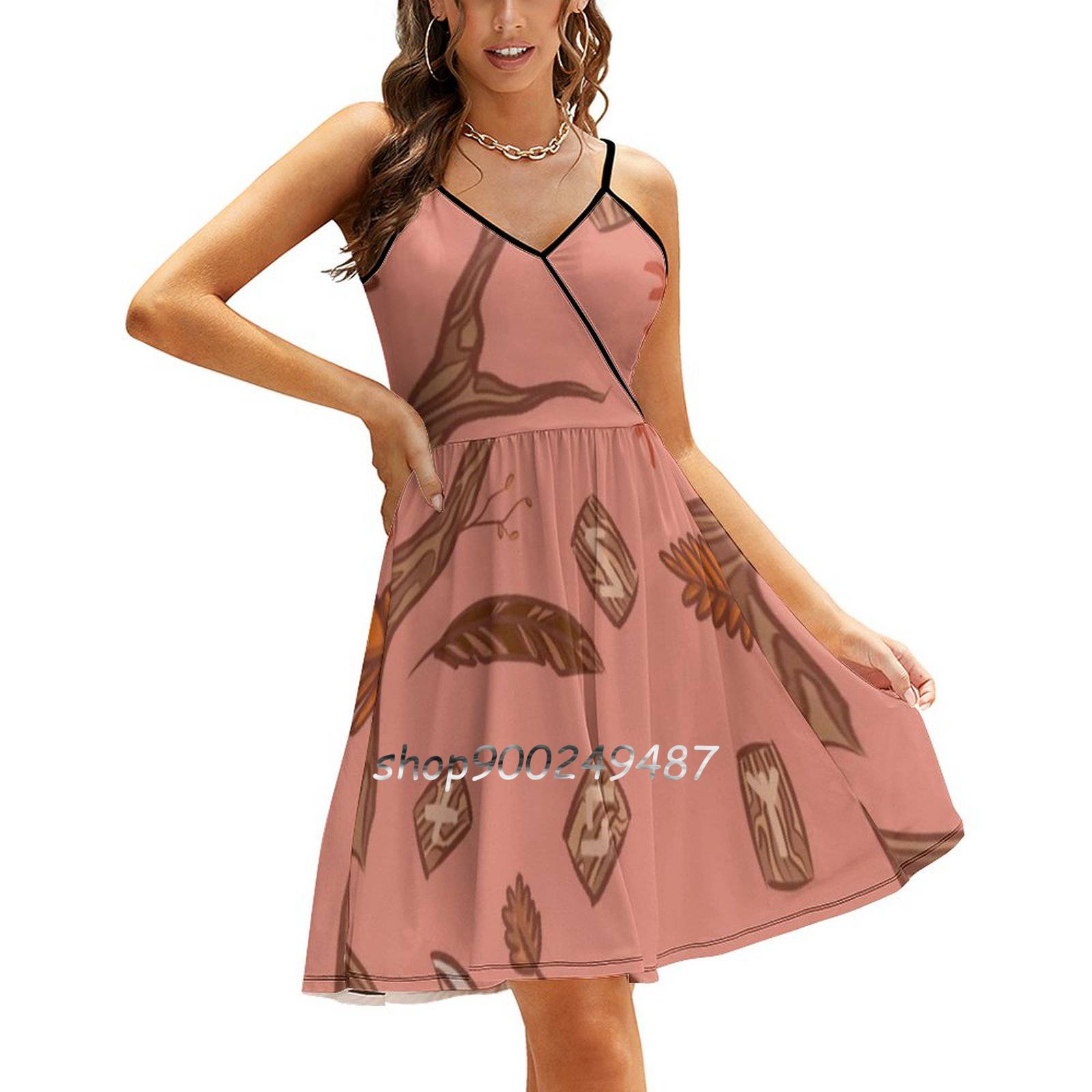Helm Of Awe Flare Dress Square Neck Dress Elegant Female Fashion ...