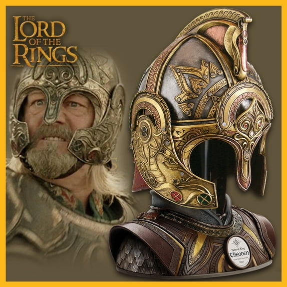 Helm Of King Theoden with Display Stand - Officially Licensed Lord of the Rings Replica