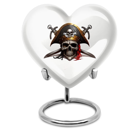 Helm Pirate Ship Memorial Urn For Ashes For Women, Funeral Urns For Adult Ashes Men & Women, Burial Urns For Cremated Remains, Decorative Urns For Women's Ashes, Keepsakes Urn Ashes 3 Inch, Pack Of 1