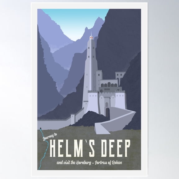 Helm'S Deep Poster Poster Wall Art, Modern Wall Decor For Living Room Bedroom, 8x12 UNFRAMED