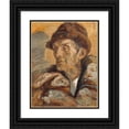 thumbnail image 1 of Helmer Osslund 12x14 Black Ornate Wood Framed Double Matted Museum Art Print Titled: Farmer from Nordingra (1917), 1 of 5