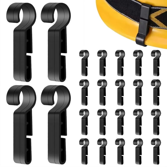 Helmet Clips for Headlamp, Hard Hat Light Clips, Full Brim Headlamp Clip, Headlight Hook on Narrow-Edged Hardhat Safety , Anti-Slip Stable Hard Hat Accessories