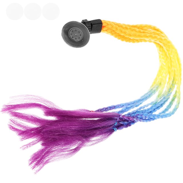 Helmet Dreadlocks Braid Wig Ponytail Bike Accessories Pigtail High