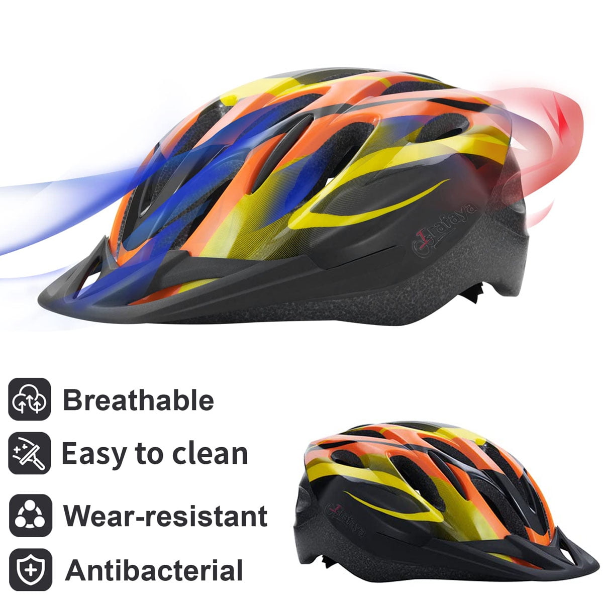 Helmet Lightweight for Adult Men Women with Pads&Visor with Adjustable Dial System Road&Mountain Bike Riding