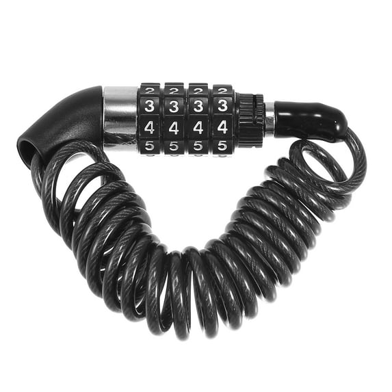 Helmet Lock Bike Cable Lock Portable 4 Digit Security Resettable Portable Combination Cable Bicycle Motorcycle Locks