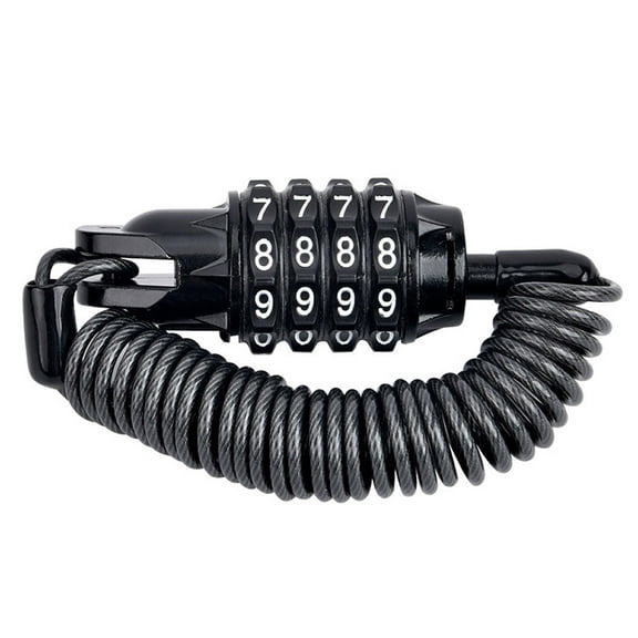 Helmet Lock Cable Resettable Mini Combination Cable Lock Bike Motorcycle Saddle Lock Wire 6 Feet Portable Anti-Theft Duable Cycling Spring Travel Luggage Locks 3mm