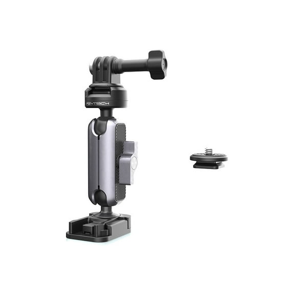 Helmet Mount for Action Camera - Bigcan CapLock Aluminum PC Mount Base with Quick Release Design, 360 Adjustable Motorcycle Camera Holder for POV Riding Recording