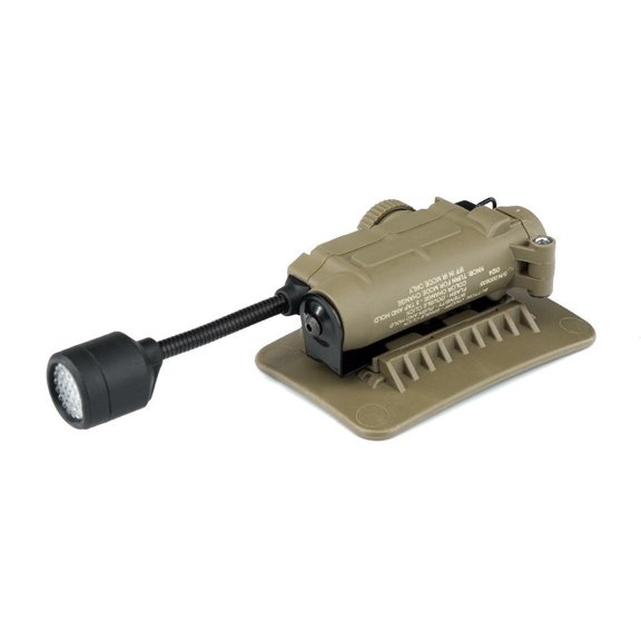 Helmet-Mounted Tactical Signal Light Multi-Mode IR/Color Illumination, Flexible Arm, Helmet Adapter Included
