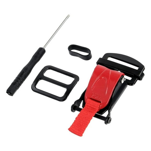 Helmet Quick Release Buckle Replacement Kit, Ratcheted Helmets red