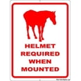 thumbnail image 1 of Helmet Required When Mounted Sign, 1 of 1