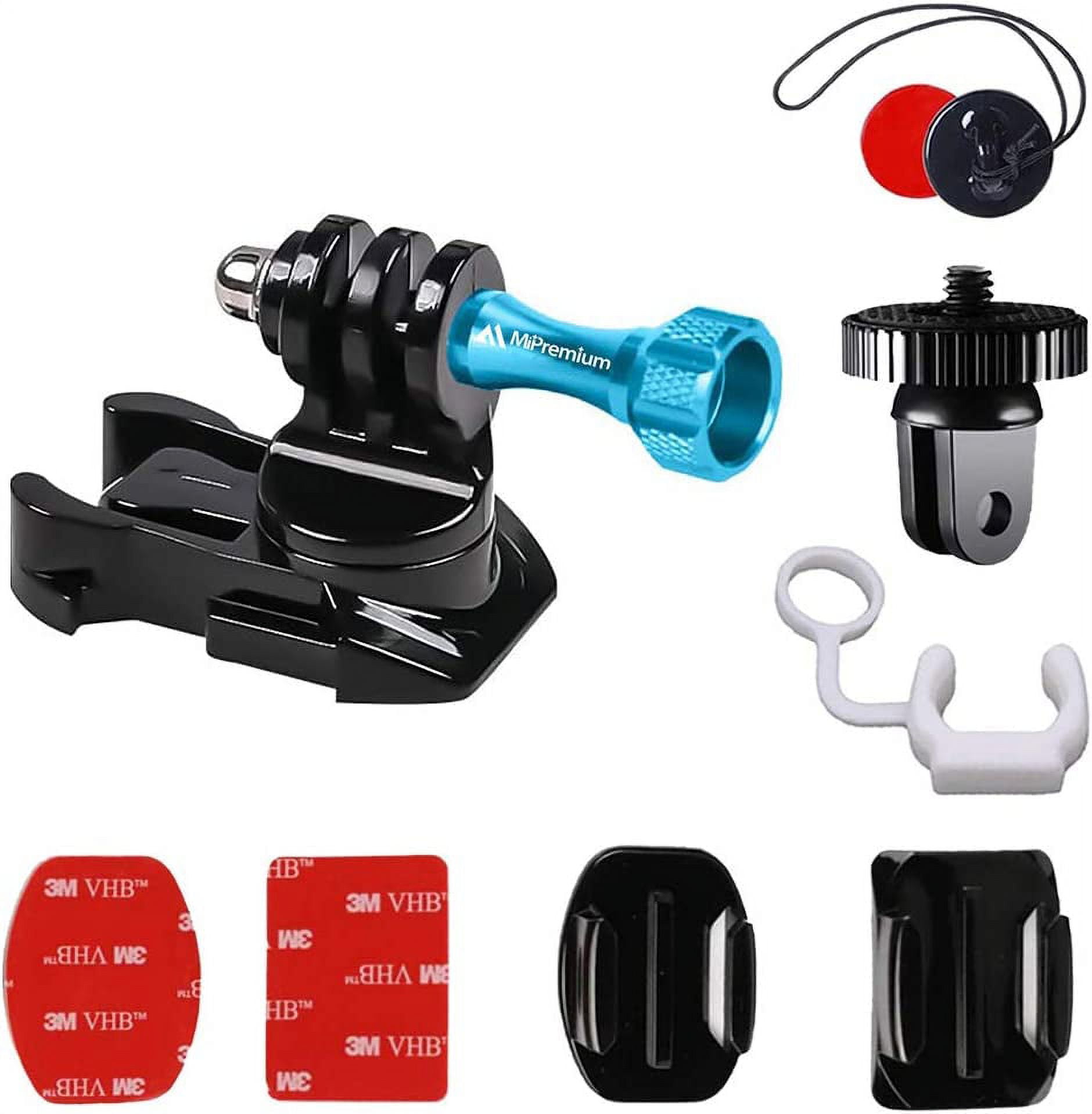 Helmet & Surf Board Mount Adapter & 3M Adhesive Sticky Pads for GoPro