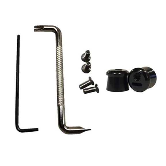 Helmet Tear Off Post Lockdown with Tools, Black Anodized
