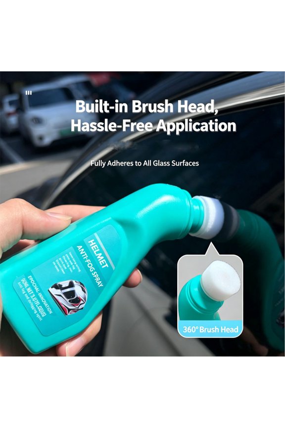 Helmet Visor Agent Spray 90ml Anti Fog Hydrophilic Coating Glass Mirror Rain Clear Layer Quick Wipe Lens Protector for Car Windshield Rearview Helmet Use Outdoor Riding Driving Daily Travel Pro Kit
