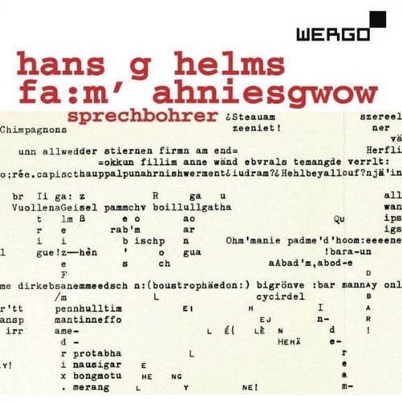 Helms / Sprechbohrer - Fa: M' Ahniesgwow - Music & Performance - CD