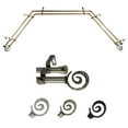 thumbnail image 1 of Helmut 13/16" Bay Window Double Curtain Rod 20"-36", 38"-72" - Antique Brass, 1 of 1