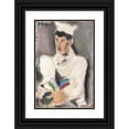 thumbnail image 1 of Helmut Kolle 17x24 Black Ornate Framed Double Matted Museum Art Print Titled: The Cook and the Rooster (1924), 1 of 5