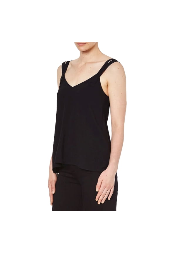 Black Crepe Double Strap Cami (XS)