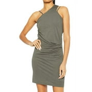 Helmut Lang SLATE Womens Scala Asymmetric Drape Knit Dress, US Large