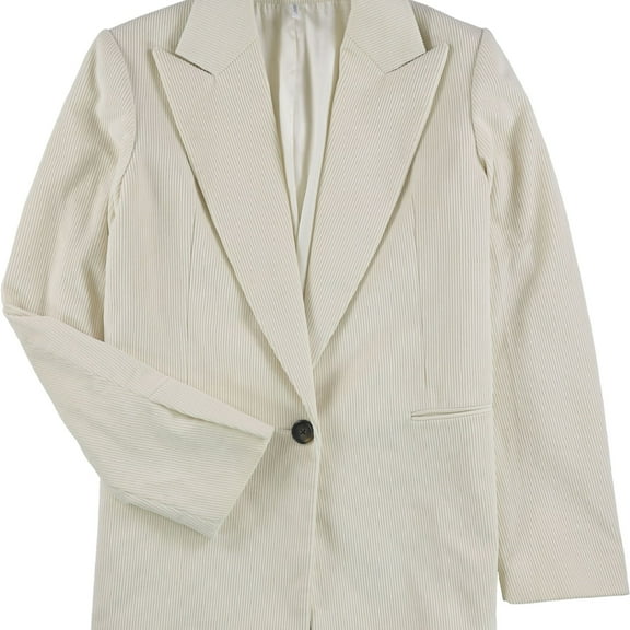 Helmut Lang Womens Corduroy One Button Blazer Jacket, Beige, 10