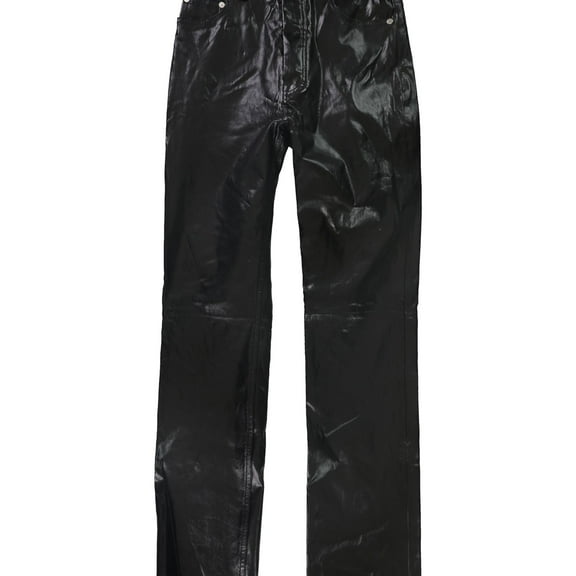 Helmut Lang Womens Patent Casual Trouser Pants, Black, 10