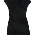 thumbnail image 1 of Helmut Lang Womens Ruched Bodycon Off-Shoulder Dress, Black, 10, 1 of 1