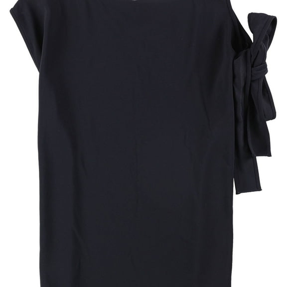 Helmut Lang Womens Satin Knit Blouse, Black, X-Small