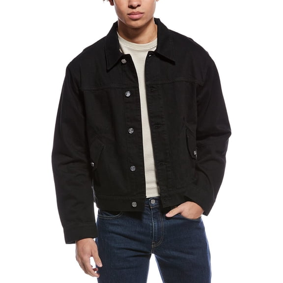Helmut Lang mens  Apex Trucker Jacket, l, Black