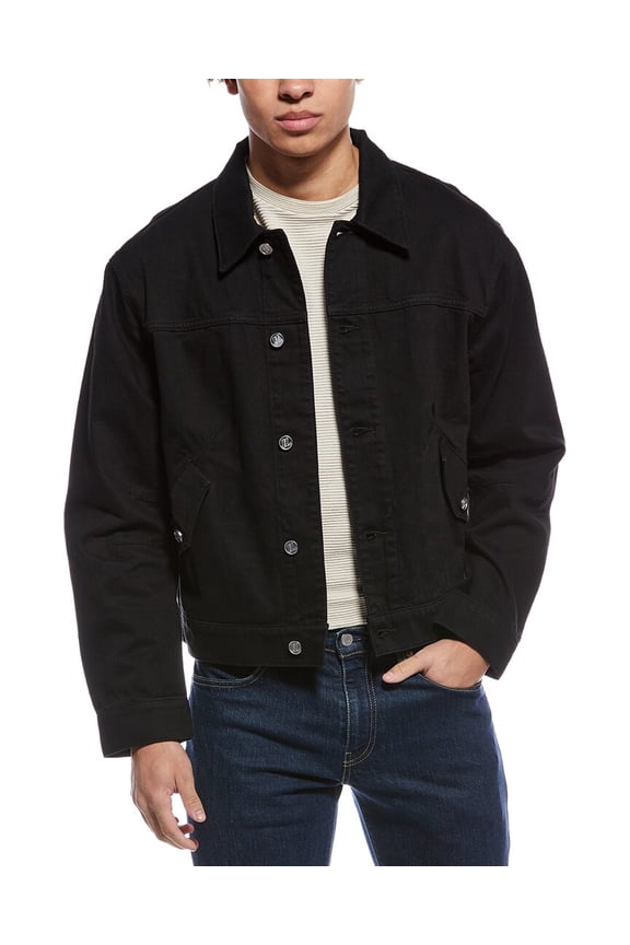 mens  Apex Trucker Jacket, l, Black